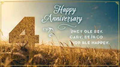 4th Anniversary Wishes
