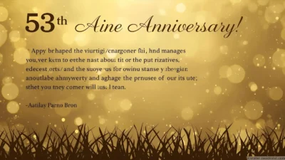 53rd Anniversary Wishes