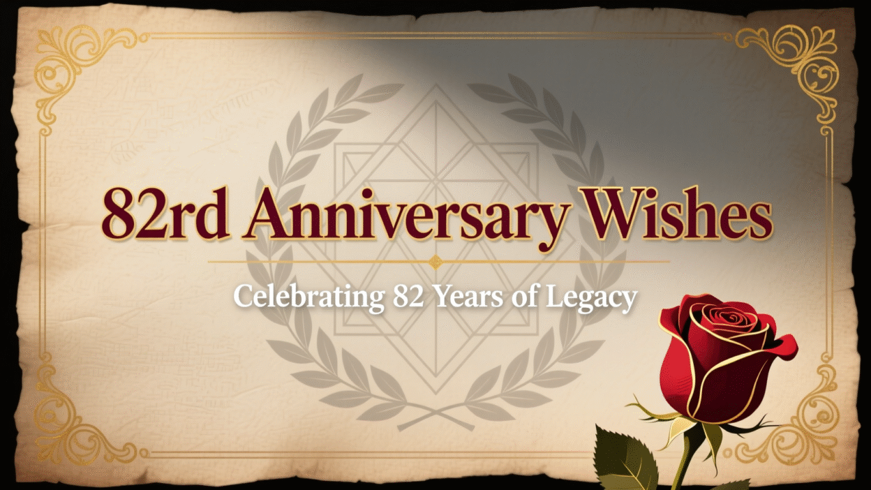 82nd Anniversary Wishes